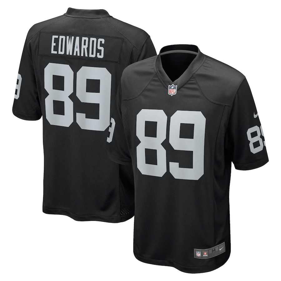 Men Oakland Raiders 89 Bryan Edwards Nike Black Game NFL Jersey
